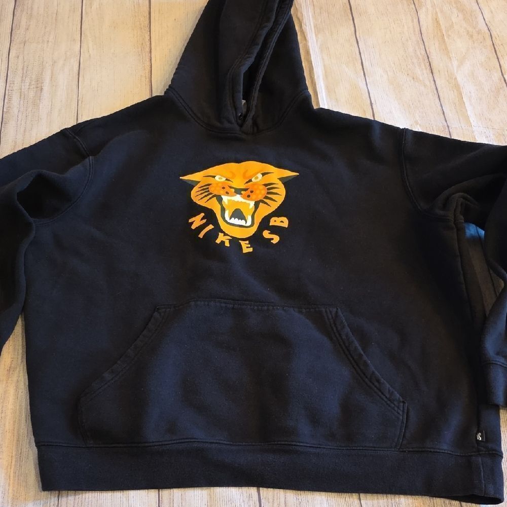 Black and Orange Sweater with Fierce Tiger Design